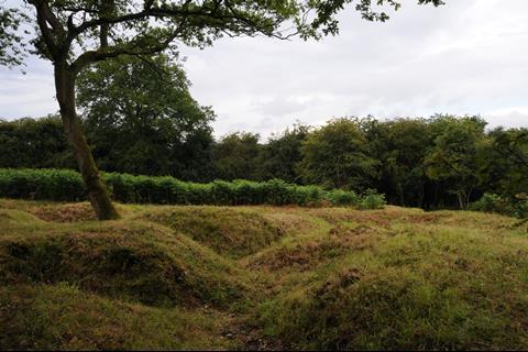 Remains of trenches